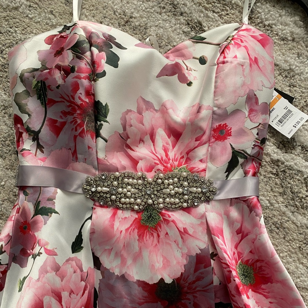 COPY - NWT Floral-Print High-Low Gown, Created for Macy's